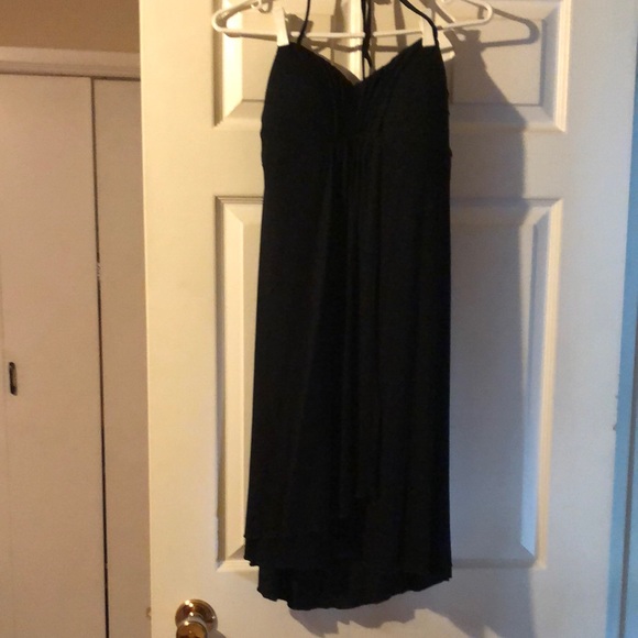 2 sundresses, one black, one white and light blue with built in cups - Picture 3 of 6